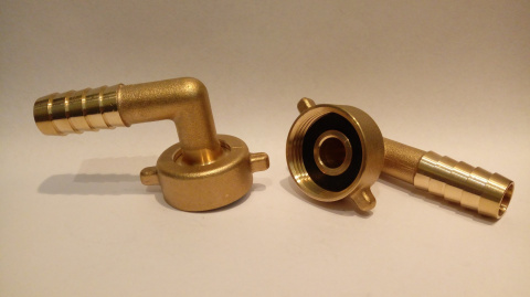 Końcówka kątowa na wąż 10mm x 3/4" GW Końcówka kątowa na wąż 10mm x 3/4" GW