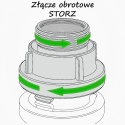 Nasada do złącza Storz kły 75 GZ 2 1/2" gwint obrotowy