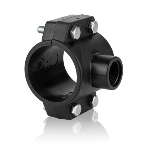 Opaska siodłowa obejma na rurę PE 75x5/4 GW PN10