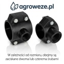 Opaska siodłowa obejma na rurę PE 75x5/4 GW PN10