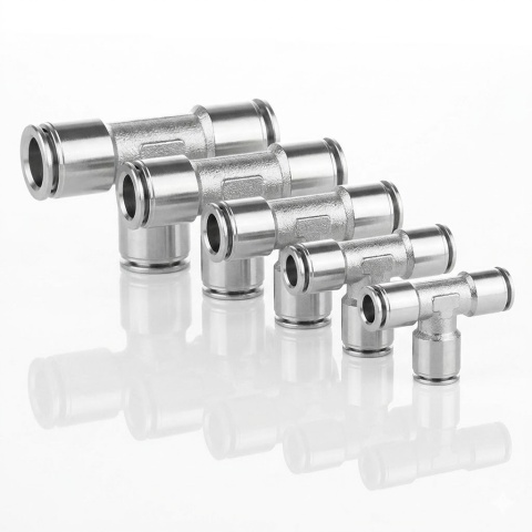 Metalowy trójnik wtykowy 12mm