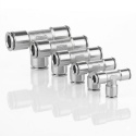 Metalowy trójnik wtykowy 6mm