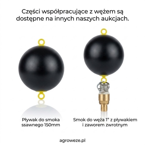Wąż ssawny do pompy fi 25mm 7m ze złączkami gz 1"
