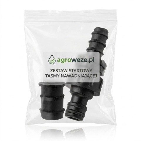 Zestaw startowy do linii nawadniającej: adapter węża+korek