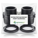 Zestaw adapterów pompy basenowej z uszczelkami 2"x1 1/2" PP