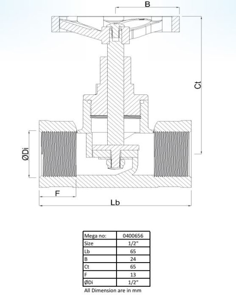 Głowica zaworu grzybkowego 1" GZ 10bar