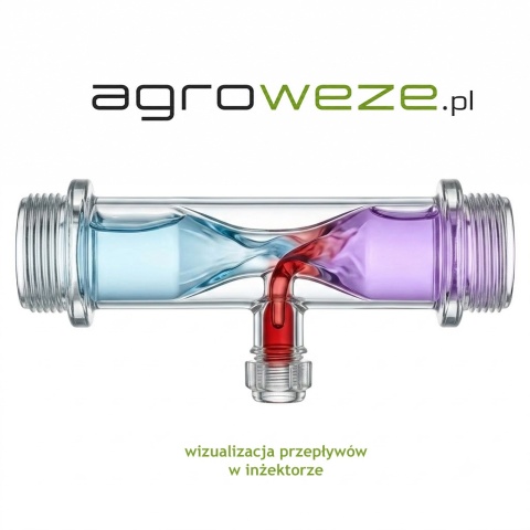 Inżektor 1.1/2" profesjonalny dozownik nawozów, chemikaliów