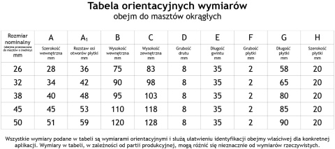 Obejma do masztów i anten fi 60