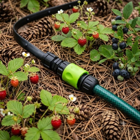 Zestaw startowy do taśmy nawadniającej: adapter węża+korek