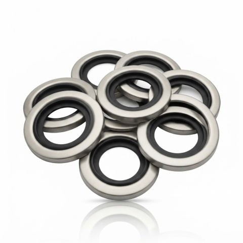 10 sztuk podkładek metalowo-gumowych M33