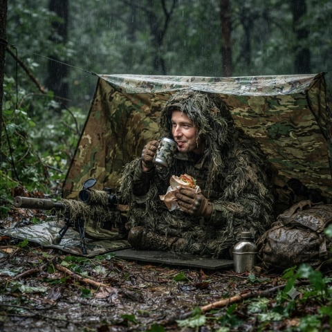 Plandeka maskująca moro  płachta 3x3m 90g/m2