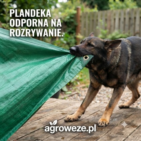 Plandeka zielona mocna 20x20m 110g/m2