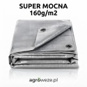 Plandeka srebrna super mocna 6x12m 160g/m2