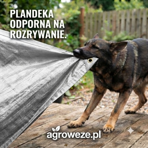 Plandeka srebrna super mocna 8x12m 160g/m2
