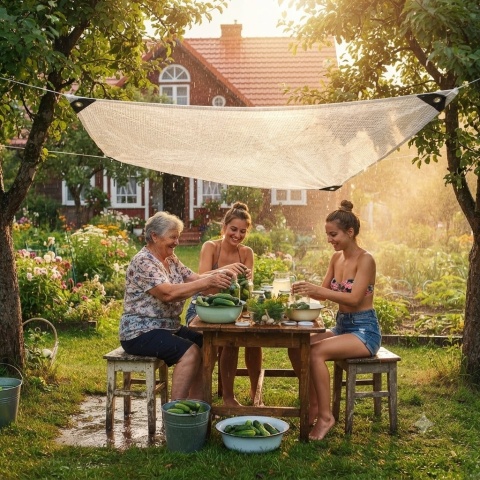 Plandeka zbrojona Leno Transparent 4x4m 100g/m2
