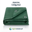 Plandeka zielona mocna 20x20m 110g/m2