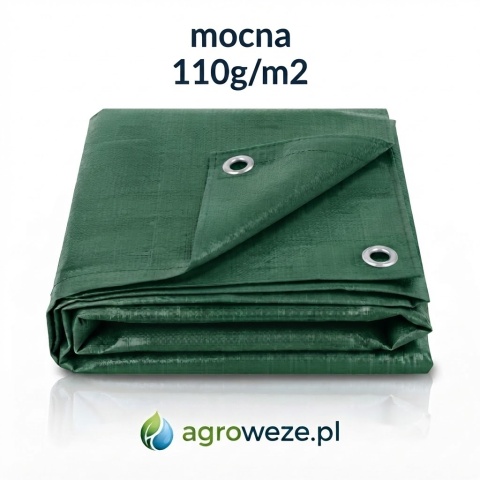Plandeka zielona mocna 20x20m 110g/m2