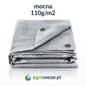 Plandeka srebrna mocna 10x14m 110g/m2
