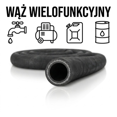 Wąż gumowy 19mm wielozadaniowy benzyna, woda, olej, powietrze