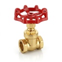 Pokrętło zaworu, koło ręczne aluminiowe czerwone 3/4"-1""