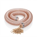 Wąż, rura 100mm x 1m z opaskami, do podajnika pelletu pieca CO