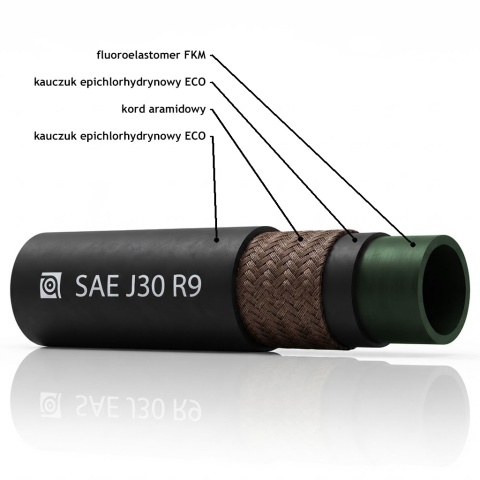Ultra wytrzymały wąż 8mm do paliw z biokomponentami AGOMA J30 R9