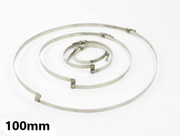 Opaska ślimakowa z mostkiem 100mm