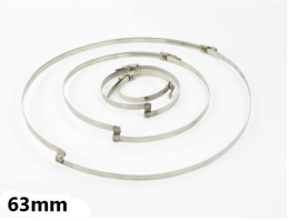 Opaska ślimakowa z mostkiem 63mm
