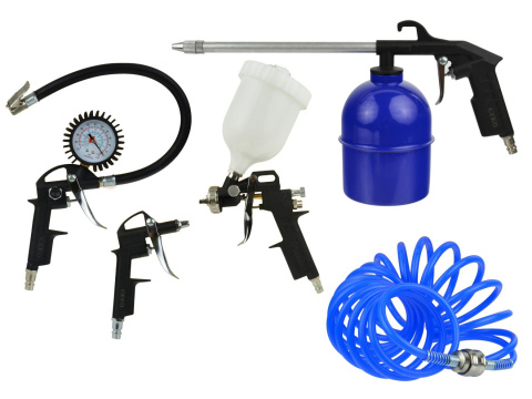 Zestaw lakierniczy pistolet sprężarka 5el Zestaw lakierniczy pistolet sprężarka 5el