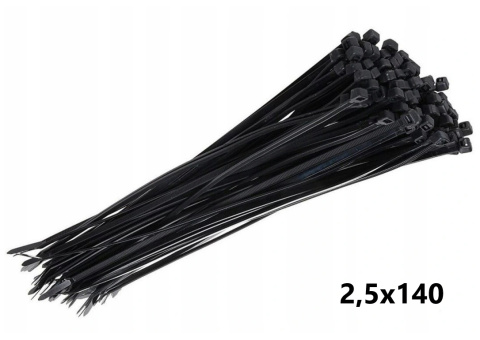 Taśma kablowa 2,5x140 CZARNA Taśma kablowa 2,5x140 CZARNA