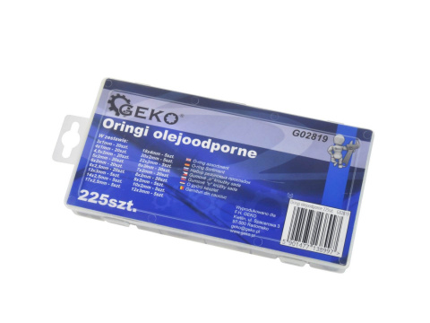 Oringi olejoodporne 225szt Oringi olejoodporne 225szt