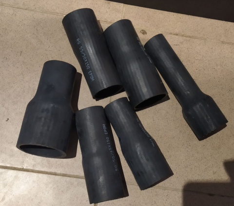 Łącznik redukcyjny EPDM fi60/65x122 Łącznik redukcyjny EPDM fi60/65x122