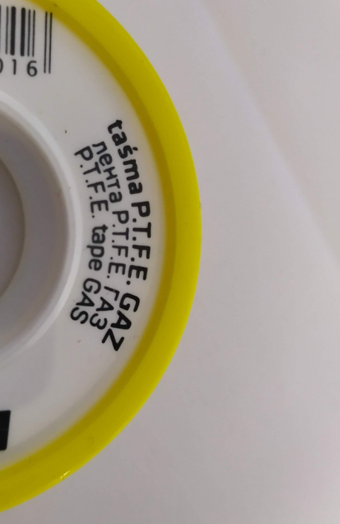 Taśma teflonowa 12mm/12m gaz Taśma teflonowa 12mm/12m gaz