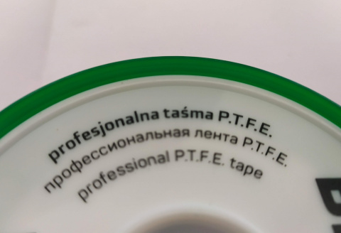 Taśma teflonowa profesjonalna 19mm/10m woda Taśma teflonowa profesjonalna 19mm/10m woda