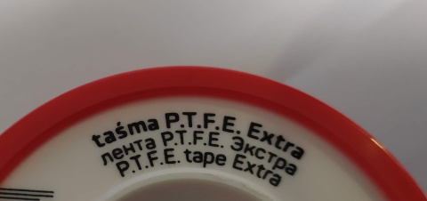 Taśma teflonowa extra12mm/12m woda Taśma teflonowa extra12mm/12m woda