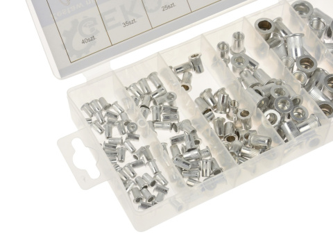 Zestaw nitonakrętek aluminiowych 150szt Zestaw nitonakrętek aluminiowych 150szt