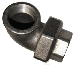 Śrubunek żeliwny kątowy 90° czarny GW 1/2"
