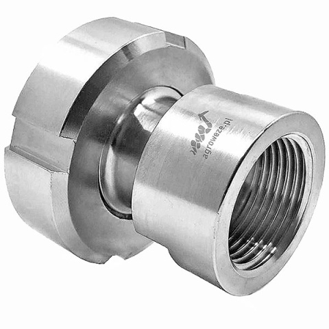 Żeńskie złącze higieniczne DN100 z gwintem 4" (GW)