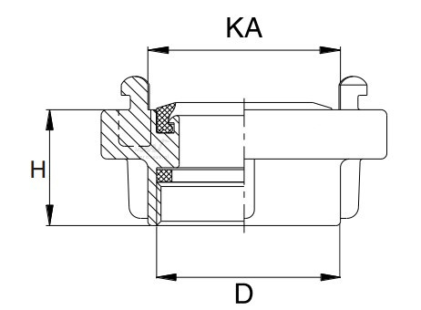 Nasada do złącza Storz kły 52 GW 1 1/2 stal Nasada do złącza Storz kły 52 GW 1 1/2 stal