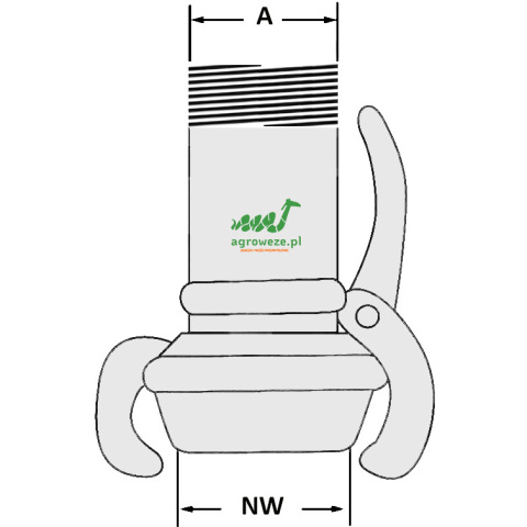 Wtyk Baue 194/8” z gwintem zewnętrznym Wtyk Baue 194/8” z gwintem zewnętrznym