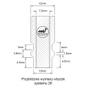 Szybkozłacze gniazdo ze spiralą DN12X9