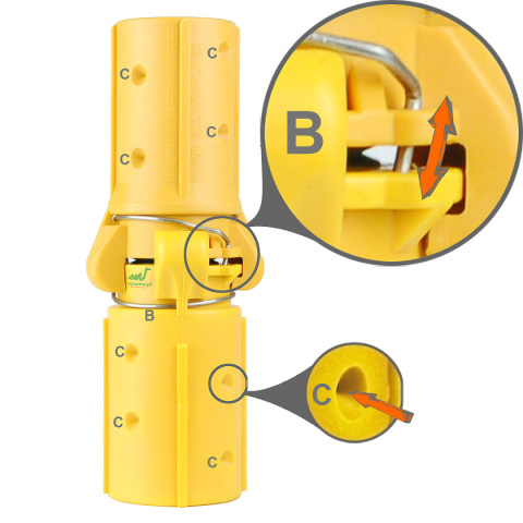 Złącze 19x7mm z nylonu do piaskowania Złącze 19x7mm z nylonu do piaskowania