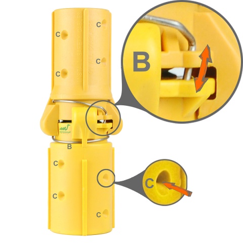 Złącze 25x7mm z nylonu do piaskowania Złącze 25x7mm z nylonu do piaskowania