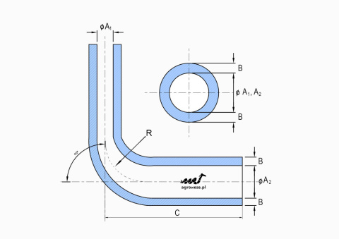 Kolanko redukcyjne 90° 22/19x102mm 20,5bar 4,55mm 3wzm. Kolanko redukcyjne 90° 22/19x102mm 20,5bar 4,55mm 3wzm.