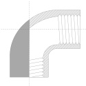 Kolano 1/8" nierdzewne 90st GW/GW Kolano 1/8" nierdzewne 90st GW/GW