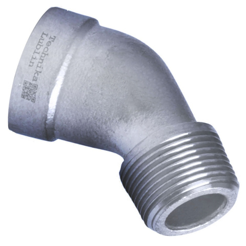 Kolano nyplowe 1/4" nierdzewne 45st GW/GZ Kolano nyplowe 1/4" nierdzewne 45st GW/GZ