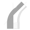 Kolano nyplowe 1/4&amp;quot; nierdzewne 45st GW/GZ