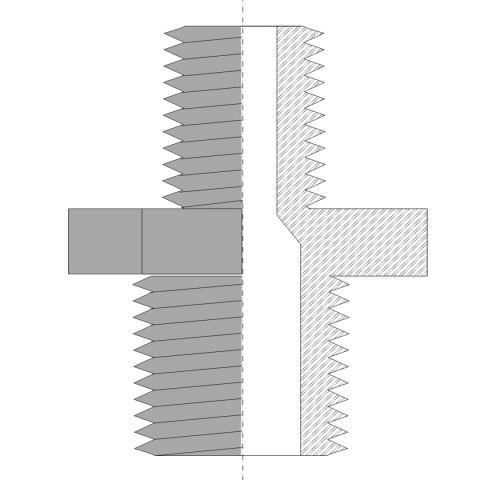 Nypel nierdzewny 2"x1" Nypel nierdzewny 2"x1"