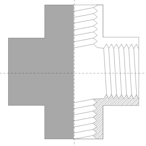 Czwórnik 1.1/4" nierdzewny GW 16 bar Czwórnik 1.1/4" nierdzewny GW 16 bar