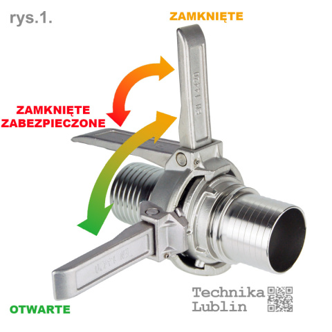 Wtyk VK100-4" nierdzewny złącza cysternowego Euro TW Wtyk VK100-4" nierdzewny złącza cysternowego Euro TW